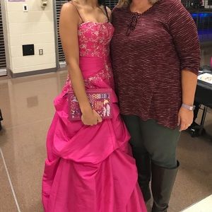 Pink Strapless Corset Dress